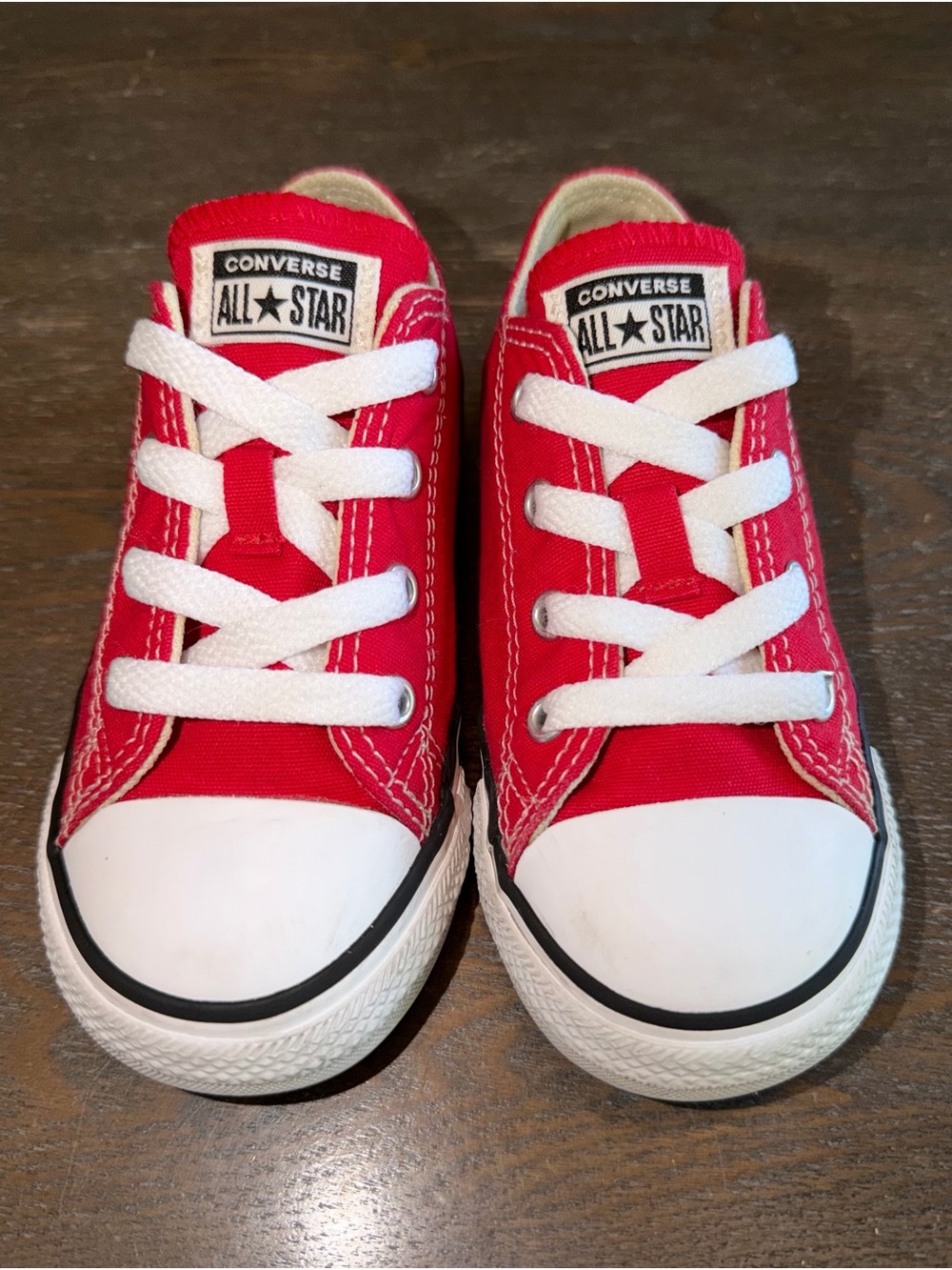 Red Converse All Star Chuck Taylor Low Top Sneakers size 8 - Picture 2 of 10